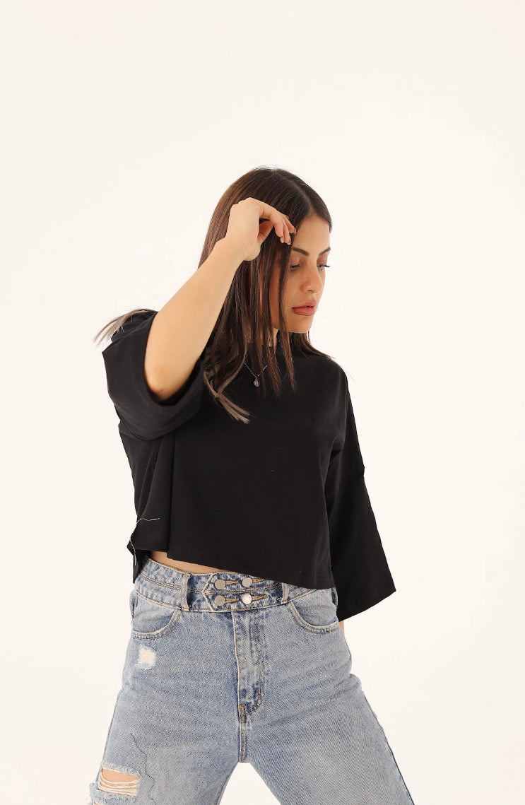 Oversized cropped tshirt